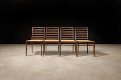 Joaquim Tenreiro Set of 4 Chairs in Rosewood Cane Joaquim Tenreiro 1950s - 4546263