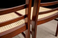 Joaquim Tenreiro Set of 4 Chairs in Rosewood Cane Joaquim Tenreiro 1950s - 4546266