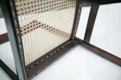 Joaquim Tenreiro Set of 8 Brazilian Modern Chairs in Hardwood Cane by Joaquim Tenreiro 1960s - 3299033