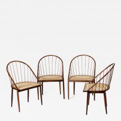 Joaquim Tenreiro Set of Four Curved Dining Chairs by Joaquim Tenreiro Brazil 1960s - 727662