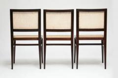 Joaquim Tenreiro Three Mid Century Modern Hardwood Cane Chairs by Joaquim Tenreiro 1950 Brazil - 3183839