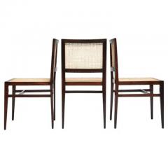 Joaquim Tenreiro Three Mid Century Modern Hardwood Cane Chairs by Joaquim Tenreiro 1950 Brazil - 3184037
