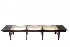 Joaquim Tenreiro Wood and Cane Bench By Joaquim Tenreiro - 3645028