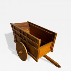 Joaquin Chaveri Inlaid Wooden Rolling Cart - 4475560