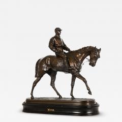 Jockey Horse Vainqueur du Derby Bronze Sculpture after Pierre Jules Mene - 4401730