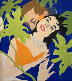 Joe Bowler Love Story Couple in Romantic Bliss Illustration Mid Century - 2760998