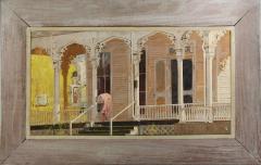 Joe Bowler Woman on Porch Feed Her Cats at Early Morning Light - 2776012