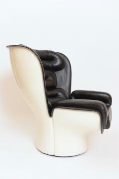 Joe Colombo Black and White Elda Chair by Joe Colombo Italy c 1960 - 1089355