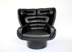 Joe Colombo JOE COLOMBO ELDA CHAIR BLACK SHELL BLACK LEATHER - 3413905