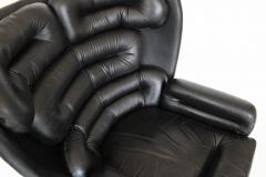 Joe Colombo JOE COLOMBO ELDA CHAIR BLACK SHELL BLACK LEATHER - 3413911