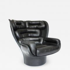 Joe Colombo JOE COLOMBO ELDA CHAIR BLACK SHELL BLACK LEATHER - 3414520