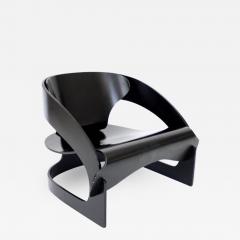 Joe Colombo JOE COLOMBO MODEL 4801 BLACK LACQUERED PLYWOOD CHAIR KARTELL 1965 - 2072276