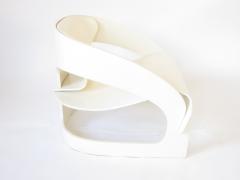 Joe Colombo JOE COLOMBO MODEL 4801 WHITE LACQUERED PLYWOOD CHAIR KARTELL 1965 - 1216980