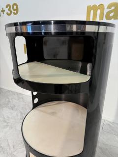 Joe Colombo Joe Colombo Black Lacquer Bar Cabinet Italy 1970s - 4206552