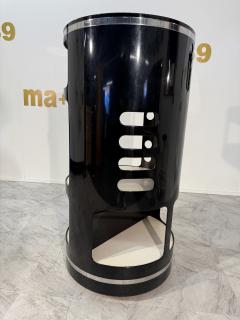 Joe Colombo Joe Colombo Black Lacquer Bar Cabinet Italy 1970s - 4206555