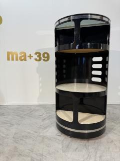 Joe Colombo Joe Colombo Black Lacquer Bar Cabinet Italy 1970s - 4206556