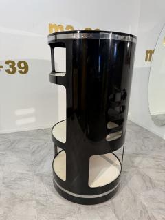 Joe Colombo Joe Colombo Black Lacquer Bar Cabinet Italy 1970s - 4206557