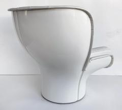 Joe Colombo Joe Colombo Elda Swivel Chair Fratelli Longhi White Leather 4 Available - 4554926