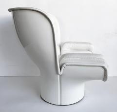 Joe Colombo Joe Colombo Elda Swivel Chair Fratelli Longhi White Leather 4 Available - 4554927