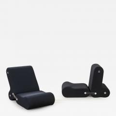 Joe Colombo Joe Colombo Pair of Black Multichair Settees for B Line 70s - 2828788