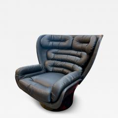 Joe Colombo Joe Colombo Swivel Elda Leather Lounge Chair - 4588283