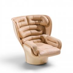 Joe Colombo Joe Colombo for Comfort Model 1005 Fiberglass and Leather Elda Lounge Chair - 4572572