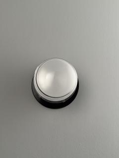 Joe Colombo Pair of Joe Colombo Black Fresnel Glass Metal Wall Lamps for Oluce - 4473942