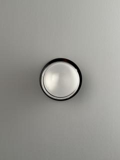 Joe Colombo Pair of Joe Colombo Black Fresnel Glass Metal Wall Lamps for Oluce - 4473944