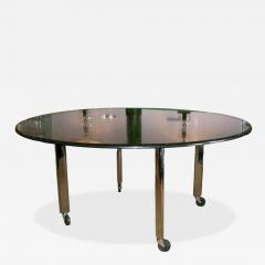Joe D urso Joe Durso for KNOLL International Black Granite Top Round Dining Table - 4620272