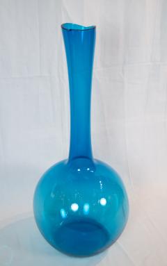 Joel Philip Myers Massive Blue Glass Elongated Vase - 2684371