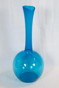 Joel Philip Myers Massive Blue Glass Elongated Vase - 2684372