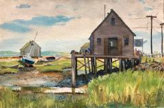 Joel W Reichard Fishing Shack Maine  - 1025374