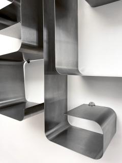 Joelle Ferlande ZIG ZAG WALL BOOKSHELF BY J FERLANDE AND F MONNET FOR KAPPA UGINOX 1971  - 2558229