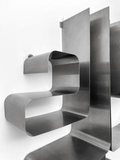 Joelle Ferlande ZIG ZAG WALL BOOKSHELF BY J FERLANDE AND F MONNET FOR KAPPA UGINOX 1971  - 2558231