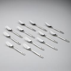 Johan Rohde George Jensen Sterling Silver Seven Piece Place Setting Flatware Service for 12 - 178065
