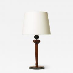 Johan Rohde Table lamp in finely carved mahogany by Johan Rohde - 1042412