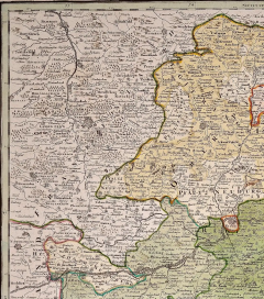 Johann Baptist Homann Hand Colored 18th C Homann Map of Bavaria Portions of Austria and Switzerland - 2696285