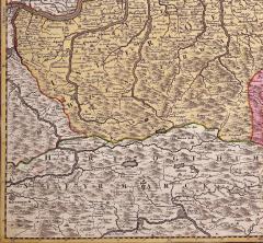 Johann Baptist Homann Hand Colored 18th Century Homann Map of Austria Including Vienna and the Danube - 2777225