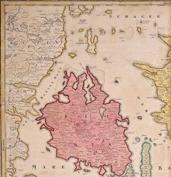 Johann Baptist Homann Hand Colored 18th Century Homann Map of Denmark and Islands in the Baltic Sea - 2765311