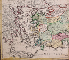 Johann Baptist Homann Hand Colored 18th Century Homann Map of the Black Sea Turkey and Asia Minor - 2765315