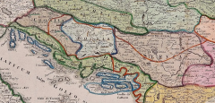 Johann Baptist Homann Hand Colored 18th Century Homann Map of the Danube Italy Greece Croatia - 2684804