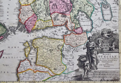 Johann Baptist Homann Scandinavia Portions of Eastern Europe 18th Century Hand Colored Homann Map - 2739013