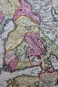 Johann Baptist Homann Sweden and Adjacent Portions of Scandinavia A Hand colored 18th C Homann Map - 2745175
