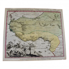 Johann Baptist Homann West Africa Entitled Guinea Propria An 18th Century Hand Colored Homann Map - 2738845