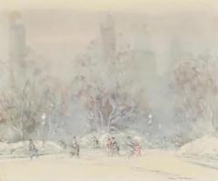 Johann Berthelsen Johann Berthelsen Central Park New York Under Snow - 3167293