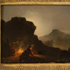 Johann Mongels Culverhouse Johann Mongels Culverhouse DUTCH 1820 1891 Campfire painting - 2170039