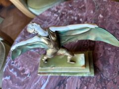 Johann Philipp Ferdinand Preiss Ferdinand Preiss circa 1925 Bat Dancer Cold Painted Bronze Sculpture Art Deco - 3794529