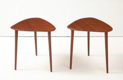 Johannes Aasbjerg Johannes Aasbjerg Triangle Teak Danish Side Tables - 4376136