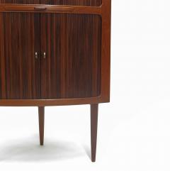 Johannes Andersen Danish Corner Bar Cabinet with Tambour Doors - 3094920