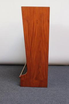 Johannes Andersen Danish Modern Teak Bar Cabinet and Four Leather Stools by Johannes Andersen - 2287717